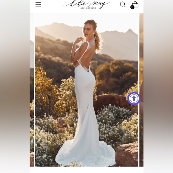 KATIE MAY wedding dress size M. Worn only once. EXCELLENT CONDITION. - Picture 5 of 11